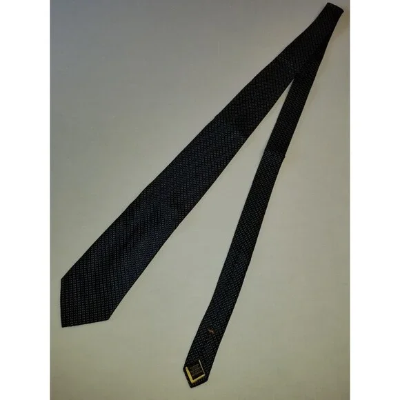 Donald J Trump Signature Collection Neck Tie Blue Black Stripe in Woven Pattern